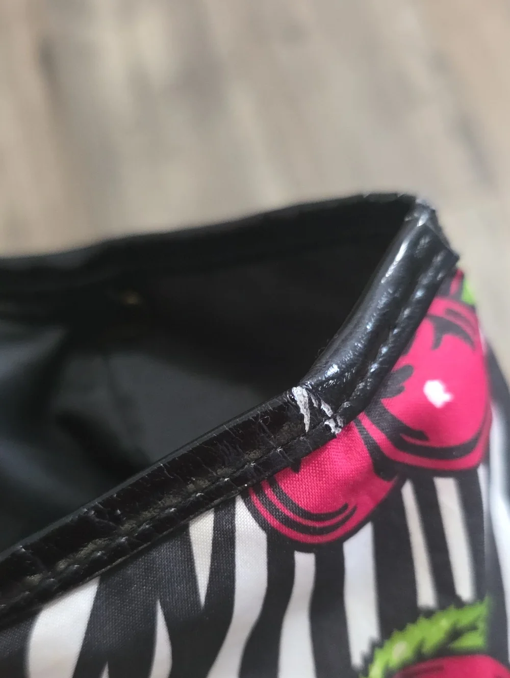 BETSEYVILLE FUN ZEBRA, CHERRIES, MARILYN LIPS BETSEY JOHNSON Y2K REVERSIBLE TOTE